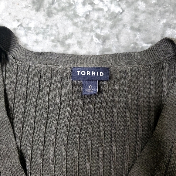 Torrid Green Knit Fit & Flare Midi Dress - Picture 5 of 6